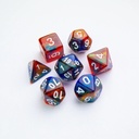 Gamegenic - Galaxy Series Mars - Set de 7 dés JDR