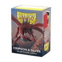 100 Protèges Cartes Dragon Shield - Matte Dual Crimson & Silver
