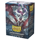 100 Dragon Shield Sleeves - Matte Dual Blue/Silver - Édition anniversaire