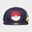 Pokémon - Casquette snapback denim Poké Ball et Pikachu
