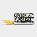 Pokémon - Portefeuille Pikachu Lightning noir et blanc - Tirette éclair