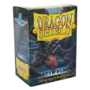 100 Dragon Shield Sleeves - Matte Black - Noir