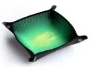 Piste de dés Émeraude - Carrée pliable en néoprène - Verte - 21 × 21 cm