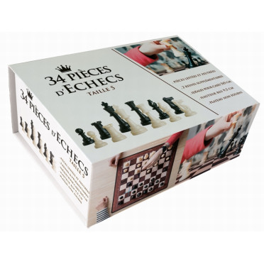 Pièces d’échecs en plastique - Taille 5 - 34 pièces