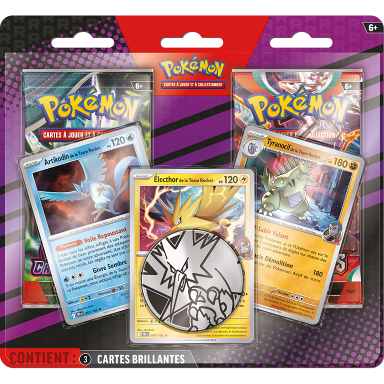 Pokémon - Enhanced 2-Pack Blister: Team Rocket's Zapdos, Articuno & Tyranitar - Duopack - FR