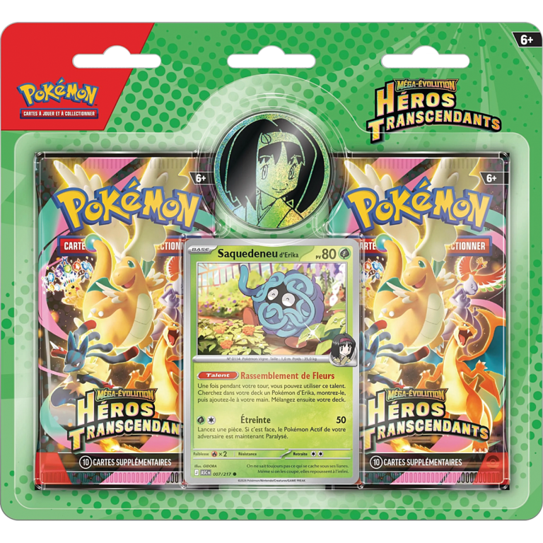 Pokémon - Héros Transcendants ME2.5 - Duo-pack Dodoala d’Okuba ou Saquedeneu d’Erika - FR - À l’unité