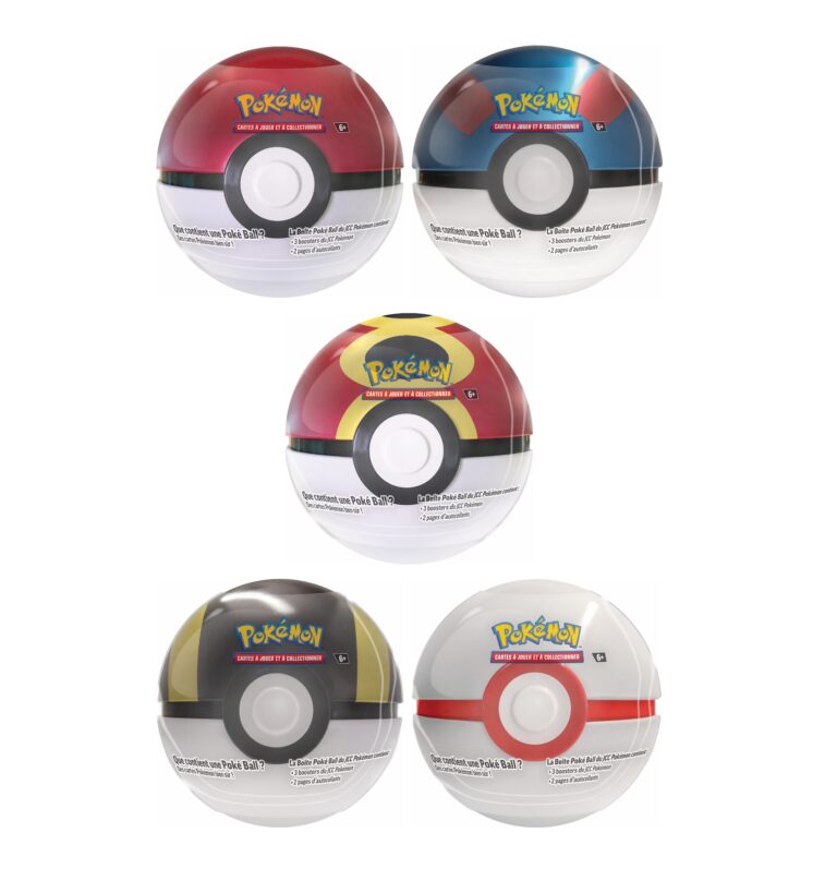 Pokémon - Poké Ball Tin Q4 2025 - 3 boosters - FR - Modèles assortis - À l’unité