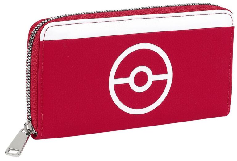 Pokémon - Portefeuille Trainer Tech Poké Ball rouge - Fermeture zippée