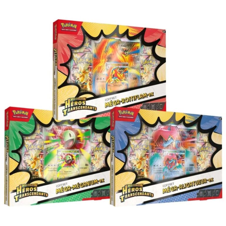 Pokémon - Héros Transcendants ME2.5 - Coffret Méga-Méganium, Méga-Roitiflam ou Méga-Aligatueur ex - FR - À l’unité