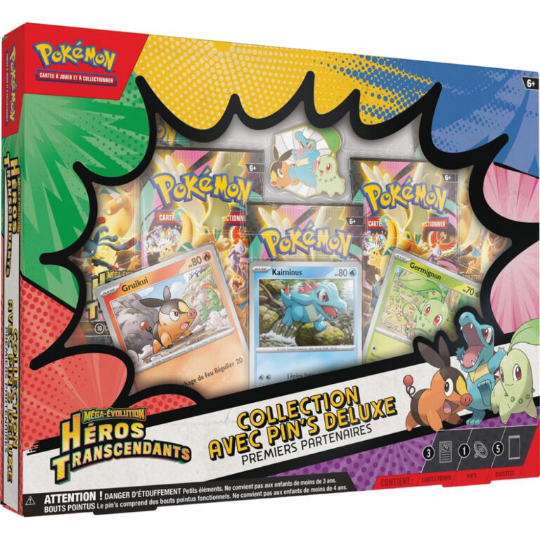 Pokémon - Héros Transcendants: First Partners Deluxe Pin Collection - Coffret pin’s Premiers Partenaires - FR