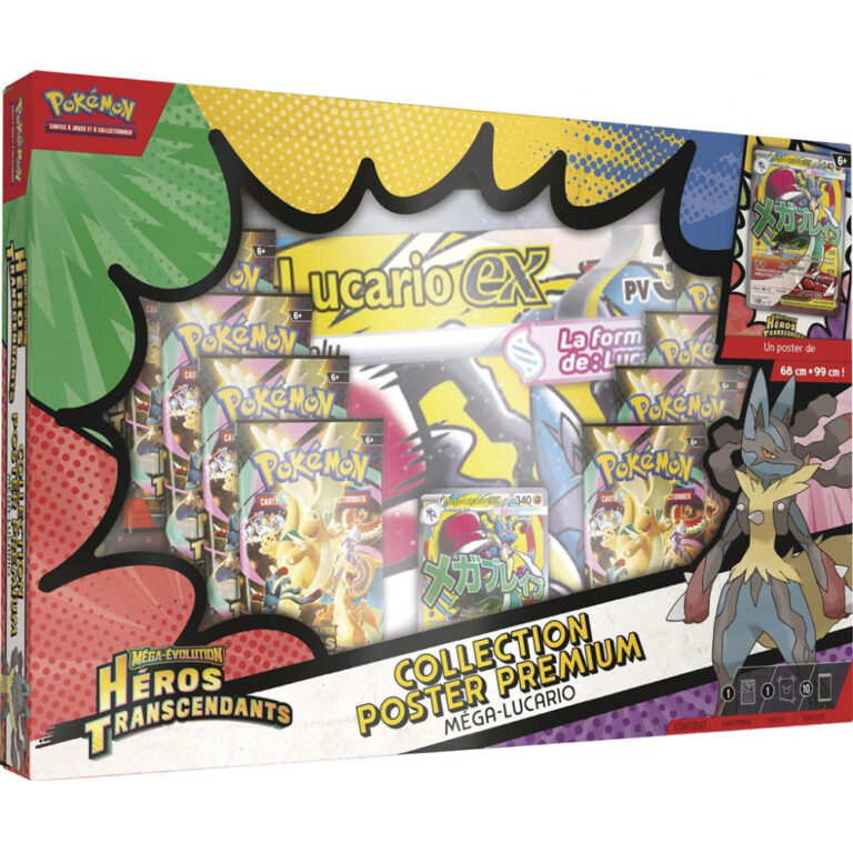 Pokémon - Héros Transcendants - Coffret Poster Premium Méga-Lucario - FR