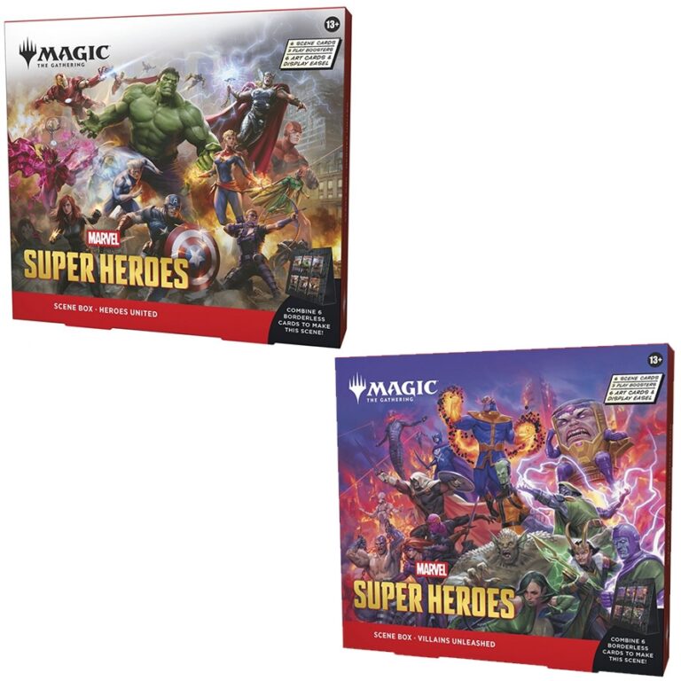 Magic: The Gathering | Marvel Super Heroes Scene Box – Heroes United / Villains Unleashed – 1 coffret au choix EN