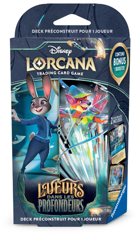 Lorcana S10 - Deck de Démarrage Sapphire & Steel de Lueurs dans les Profondeurs - Saphir Acier - Judy Robin - FR