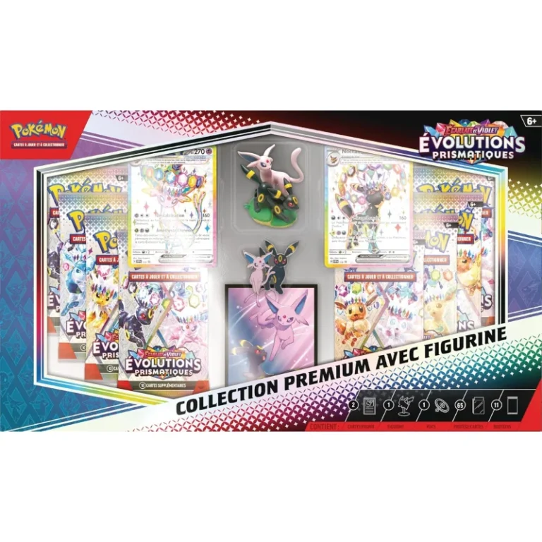 Pokémon - Évolutions Prismatiques Premium Figure Collection - Coffret avec figurine FR