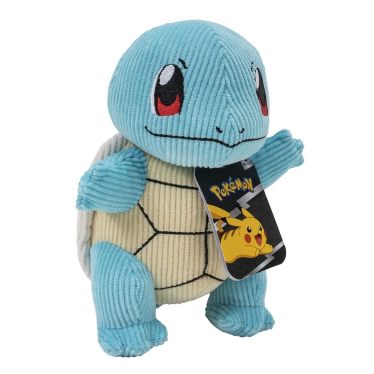 Pokémon - Peluche Carapuce Corduroy en velours côtelé - 20 cm