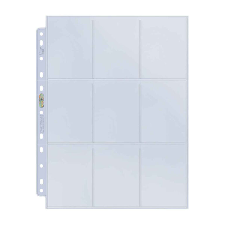 100 Ultra Pro PLATINUM Nine Pocket Pages - Feuilles de classeur 9 cases