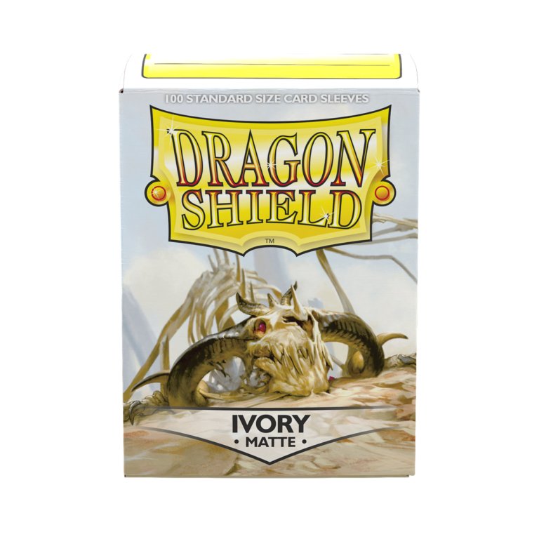 100 Dragon Shield Sleeves - Matte Ivory — Pochettes Ivoire