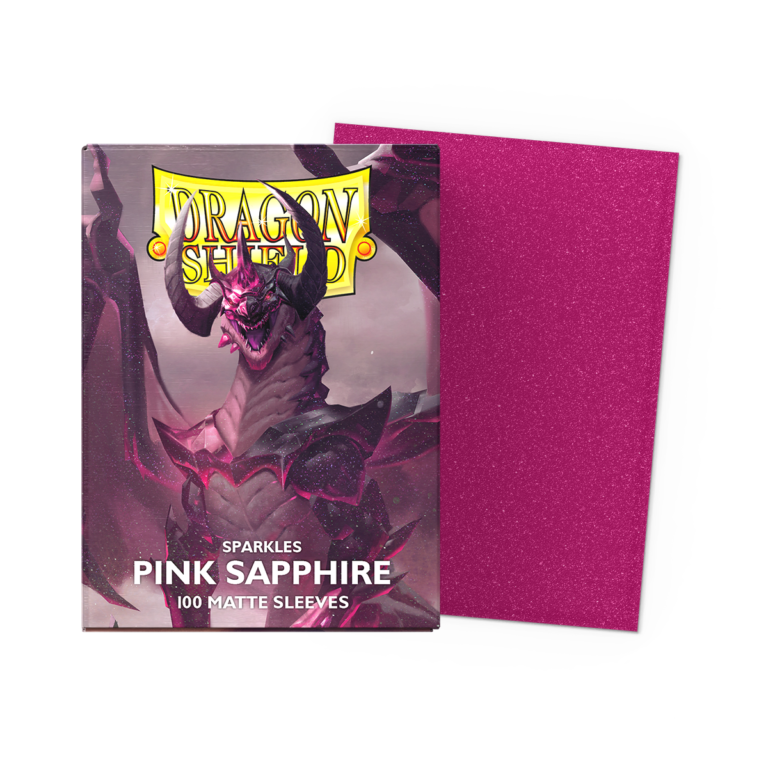 100 Dragon Shield Sparkles Sleeves - Matte Pink Sapphire - Pochettes standard