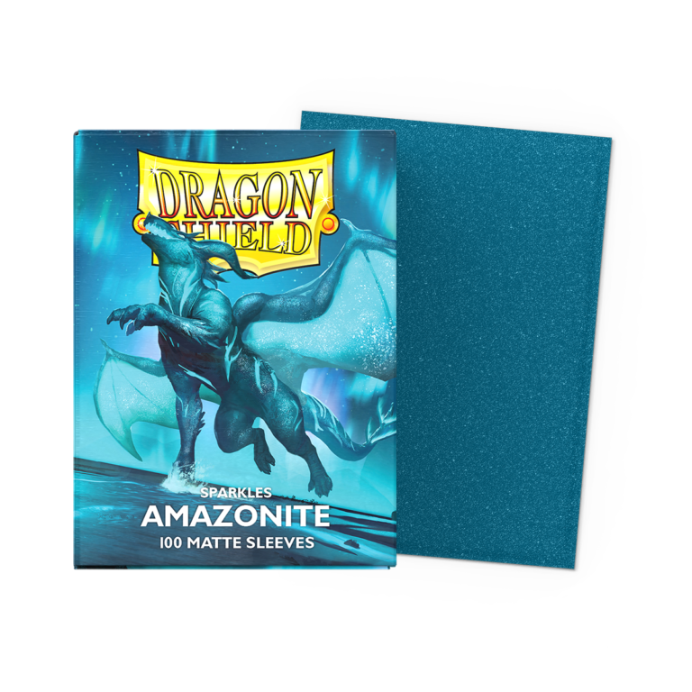 100 Dragon Shield Sparkles Sleeves - Matte Amazonite - Pochettes standard