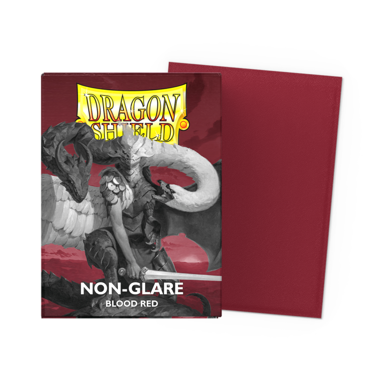 100 Dragon Shield Sleeves - Matte Blood Red (Non-Glare) — Pochettes Rouge Sang