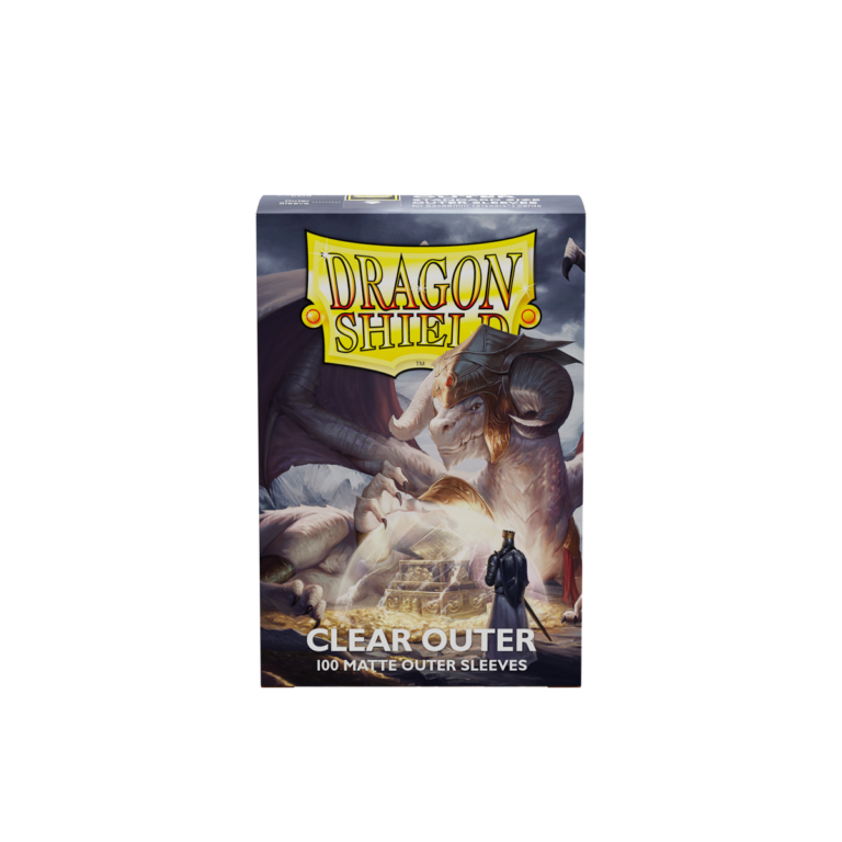 100 Dragon Shield Outer Sleeves - Matte Clear - Surprotections transparentes