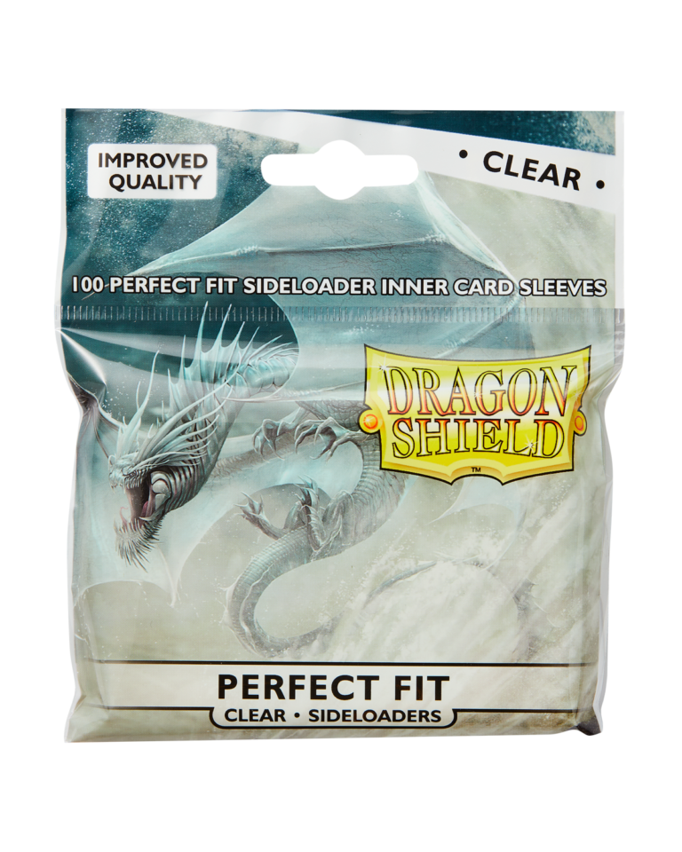100 Dragon Shield Perfect Fit Sideloader Sleeves - Clear - Ouverture latérale