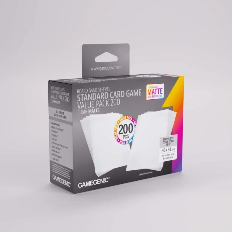 Gamegenic - 200 pochettes Standard Value Pack Matte Clear - Transparent