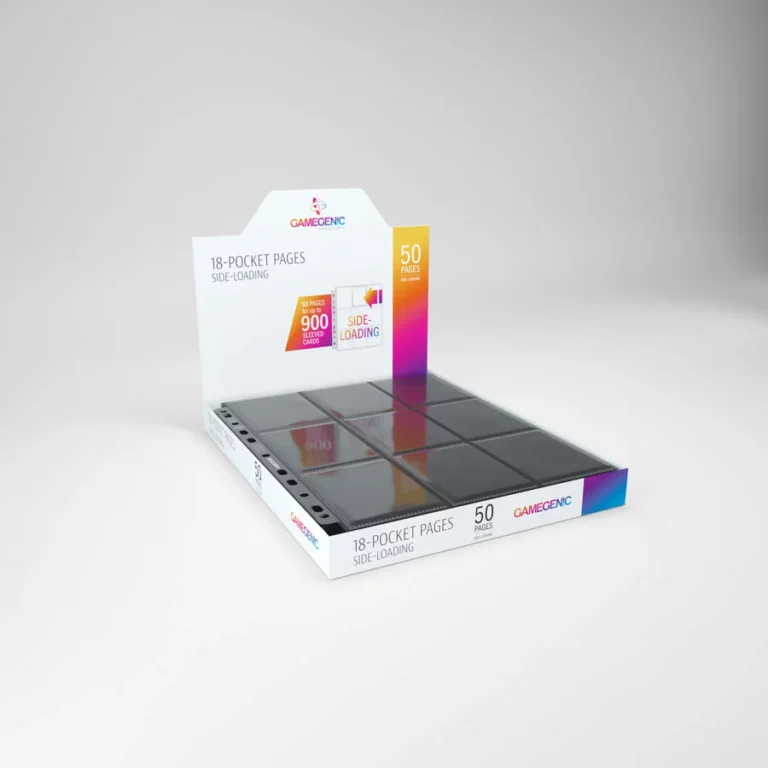 50 Gamegenic 18-Pocket Side-Loading Pages (Noir) - Feuilles de classeur