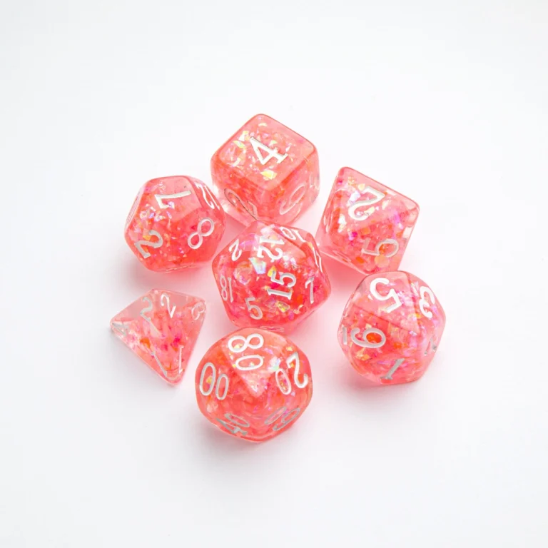 Gamegenic Candy-Like Series Peach - Set de 7 dés de jeu de rôle pêche