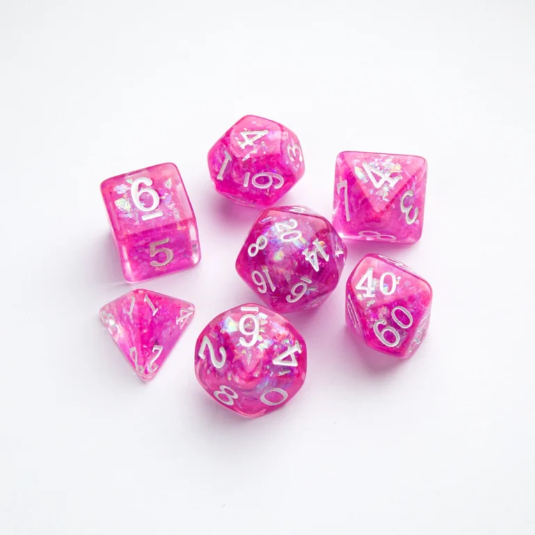 Gamegenic - Candy-like Raspberry - Set de 7 dés JDR - Rose