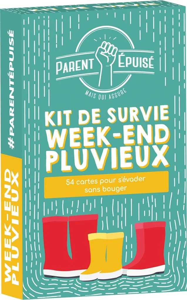 Parent Épuisé - Kit de survie Week-end pluvieux