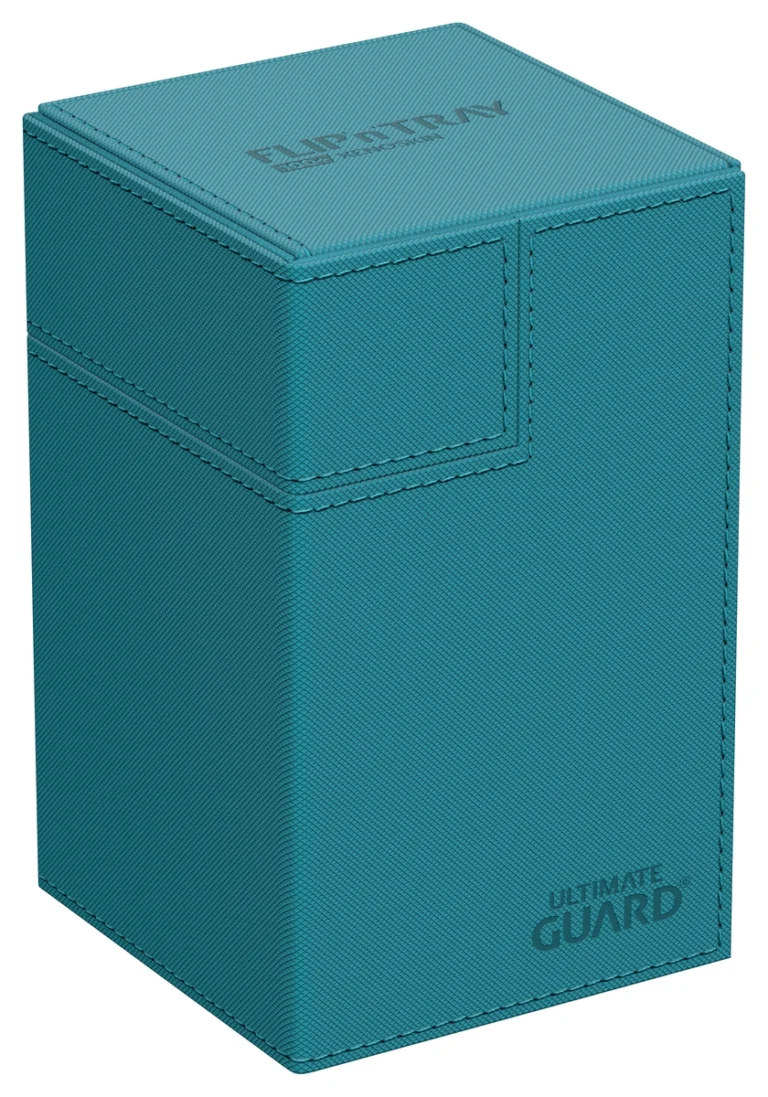 Ultimate Guard Flip'n'Tray Monocolor Deck Case 100+ (Petrol) — Xenoskin Bleu Pétrole