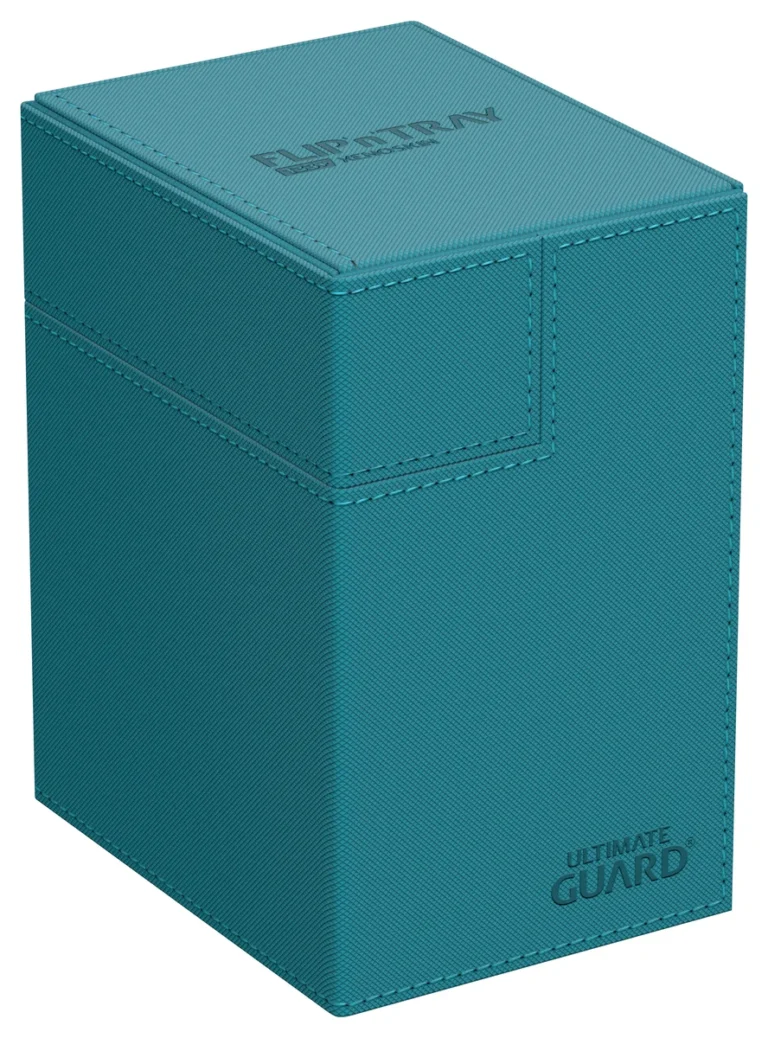 Ultimate Guard Flip'n'Tray Monocolor Deck Case 133+ (Petrol) — Xenoskin Bleu Pétrole