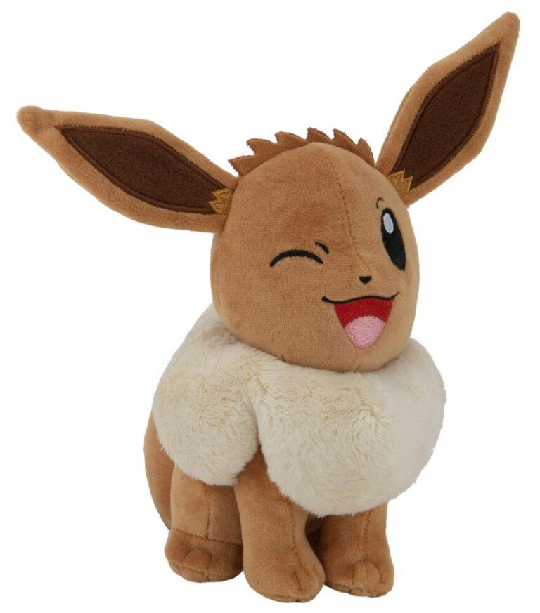 Pokémon - Peluche Évoli (Eevee) clin d’œil - 20 cm
