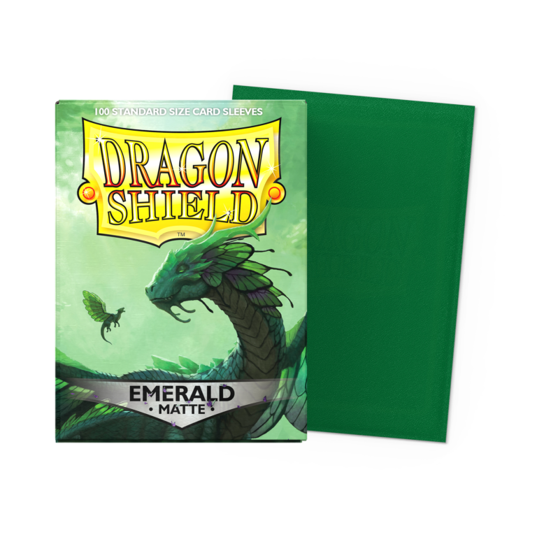 100 Dragon Shield Sleeves - Matte Emerald — Pochettes Émeraude