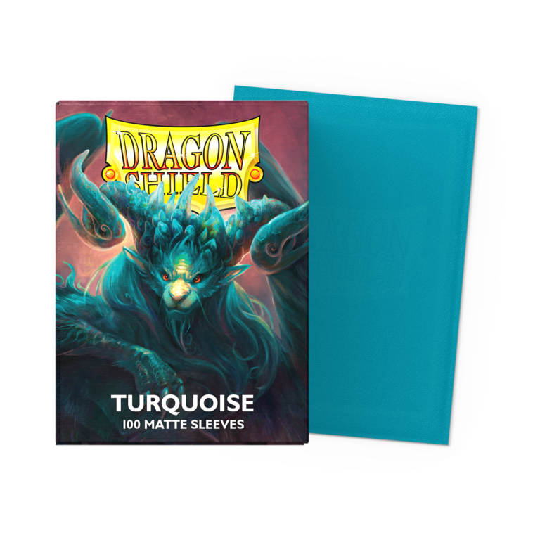 100 Protèges Cartes Dragon Shield - Mat Turquoise