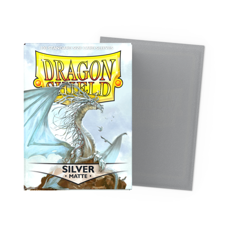 100 Dragon Shield Sleeves - Matte Silver — Pochettes Argent