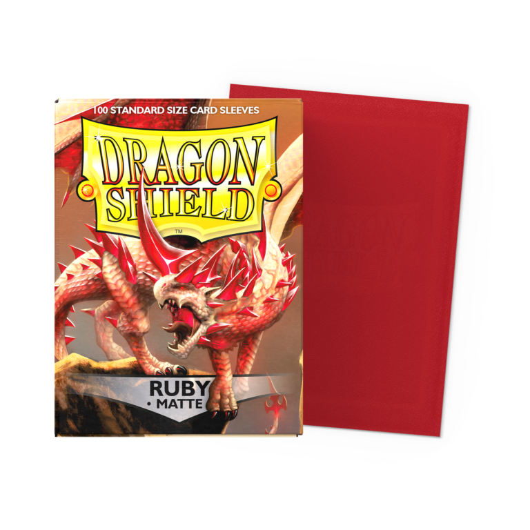 100 Dragon Shield Sleeves - Matte Ruby - Rubis