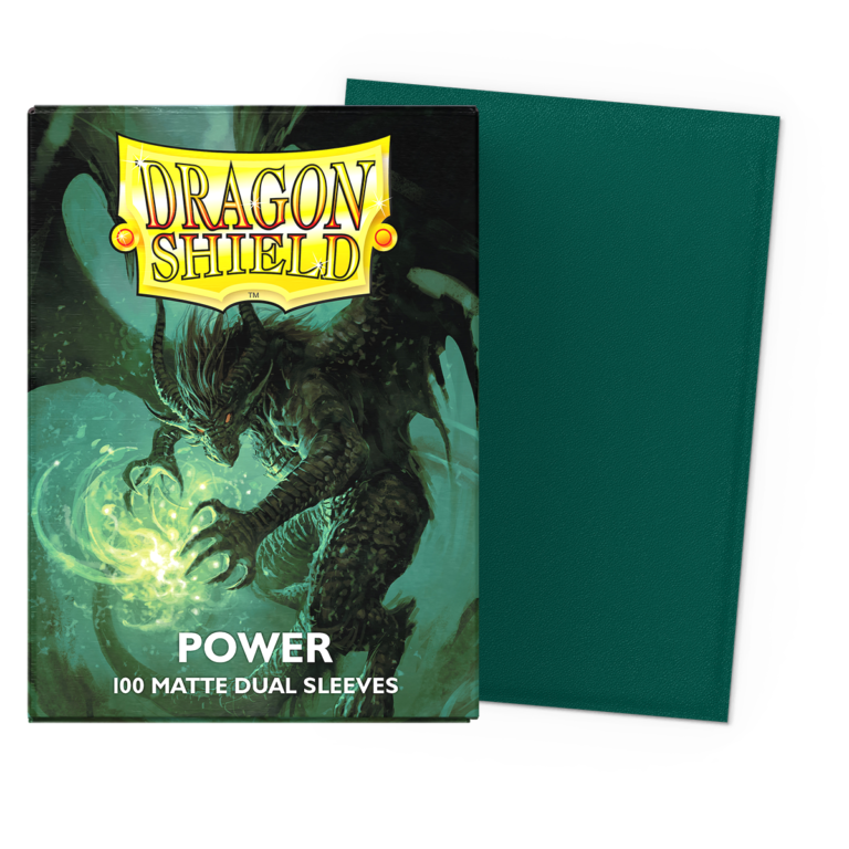 100 Dragon Shield Sleeves - Matte Dual Power - Vert