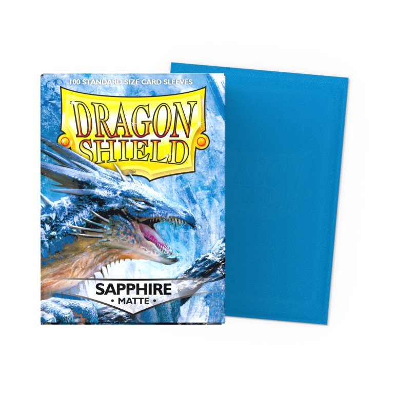 100 Dragon Shield Sleeves - Matte Sapphire — Pochettes Saphir