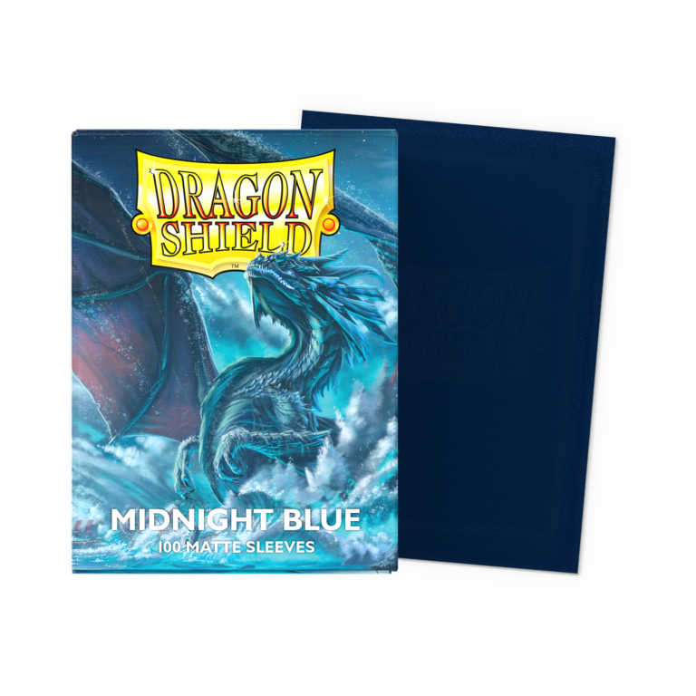 100 Dragon Shield Matte Sleeves - Midnight Blue — Pochettes Bleu Nuit
