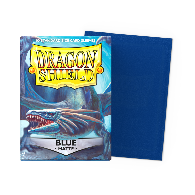 100 Dragon Shield Sleeves - Matte Blue — Pochettes Bleues