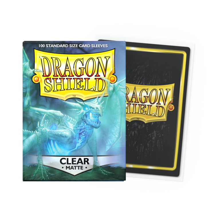 100 Dragon Shield Sleeves - Matte Clear - Transparent