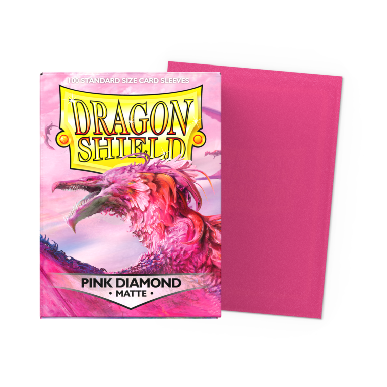 100 Dragon Shield Sleeves - Matte Pink Diamond — Pochettes Rose Diamant