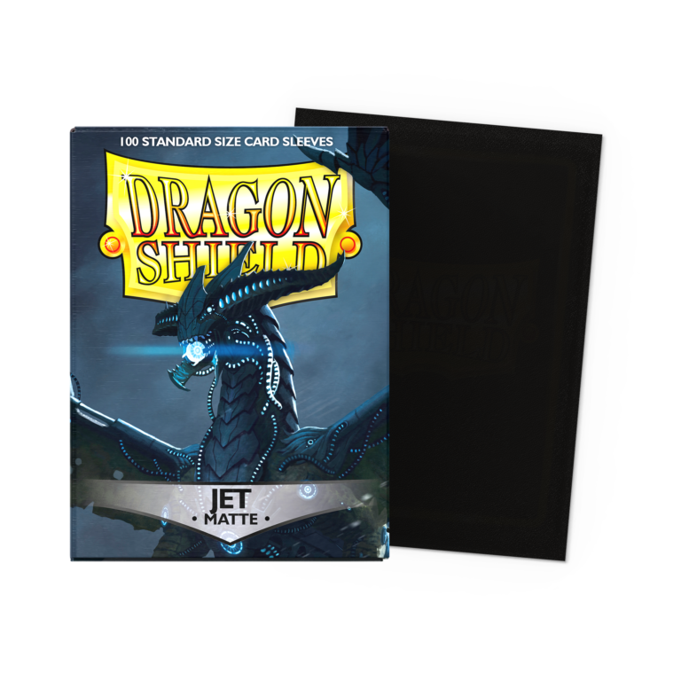 100 Dragon Shield Sleeves - Matte Jet — Pochettes Noir Jais