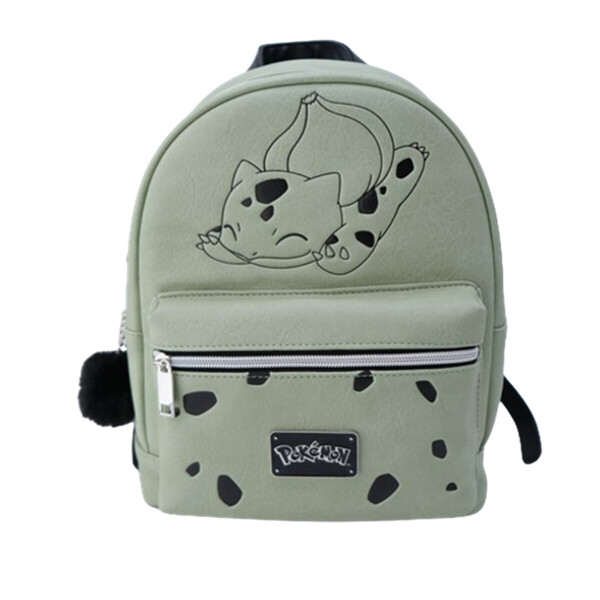 Pokémon - Sac à dos Bulbizarre (Bulbasaur) Sleeping vert avec pompon