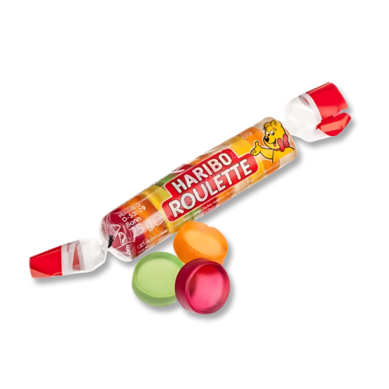 Bonbon Haribo Roulette rouge orange