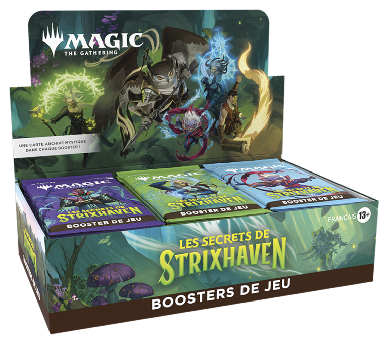 Boite de boosters de jeu de Les Secrets de Strixhaven – Magic MTG FR – Display 30 boosters
