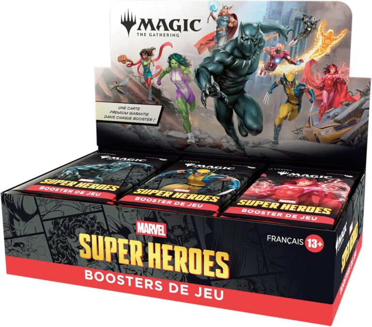 Boite de boosters de jeu de Magic: The Gathering | Marvel Super Heroes – FR – Display 30 boosters