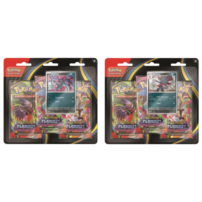 Pokémon - Flammes Fantasmagoriques ME02 - Tripack Dimoret ou Farfuret - FR - À l’unité